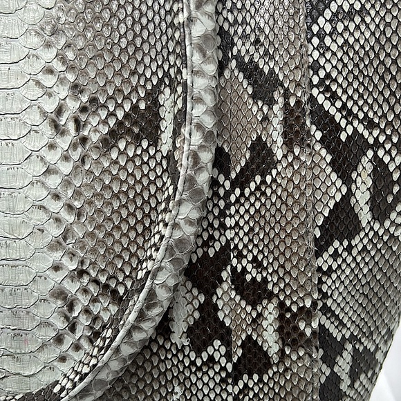 Grand Pelle Exotic Leather Collections NWT Python Snakeskin Shoulder Bag Purse - Picture 6 of 9
